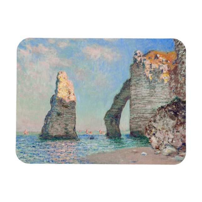 Claude Monet - Klippen bei Etretat Magnet (Horizontal)