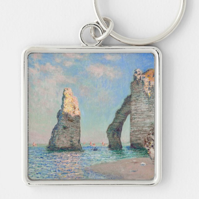 Claude Monet - Klippen bei Etretat Schlüsselanhänger (Vorne)