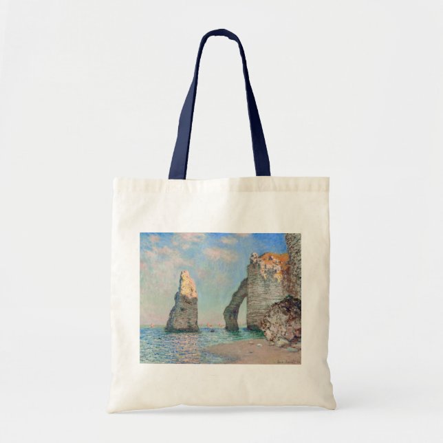 Claude Monet - Klippen bei Etretat Tragetasche (Vorne)