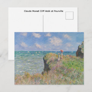 Claude Monet Klippenweg in Pourville Postkarte