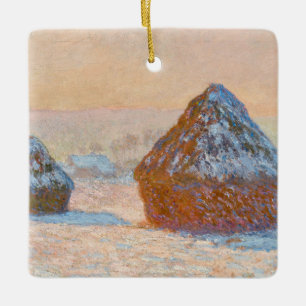 Claude Monet - Kornstapel, Schnee Effekt, Morgen Keramikornament