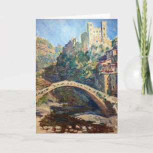 Claude Monet Kunstwerk - Das Schloss von Dolceacqu Karte