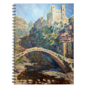 Claude Monet Kunstwerk - Die Burg von Dolceacqua Notizblock