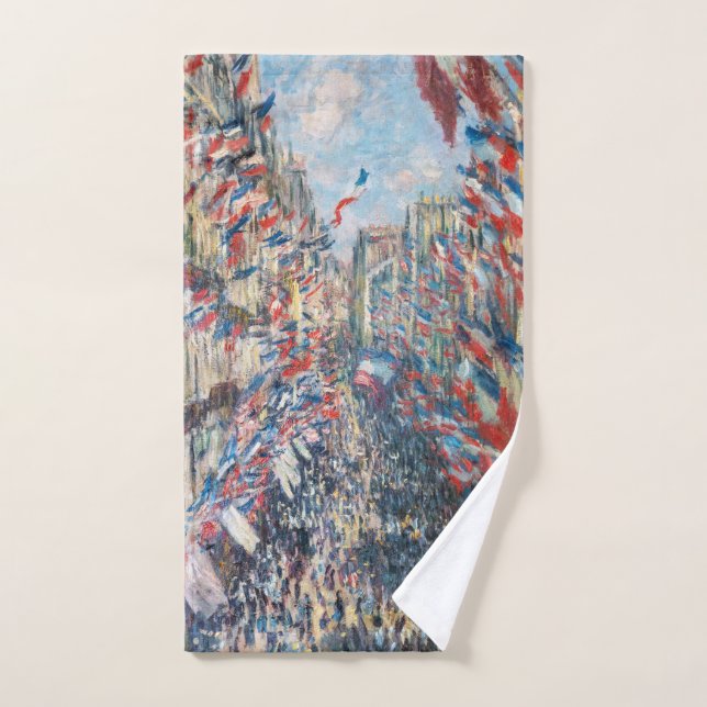 Claude Monet - La Rue Montorgueil - Paris (Serviette à main)