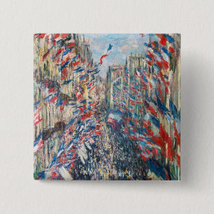 Claude Monet - La Rue Montorgueil - Paris Button