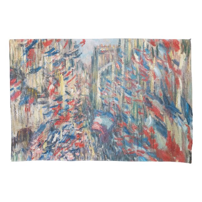 Claude Monet - La Rue Montorgueil - Paris Kissenbezug (Vorderseite)