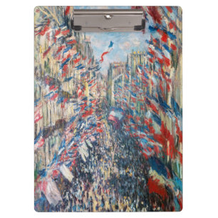 Claude Monet - La Rue Montorgueil - Paris Klemmbrett