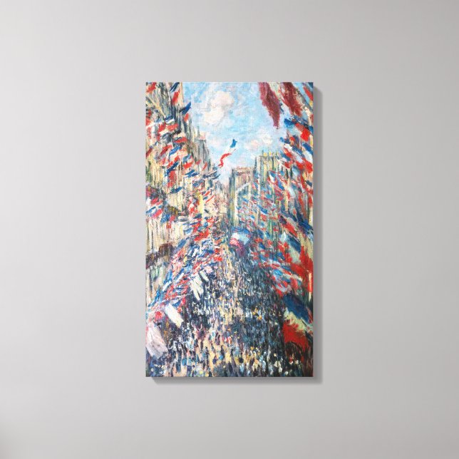 Claude Monet - La Rue Montorgueil - Paris Leinwanddruck (Vorderseite)