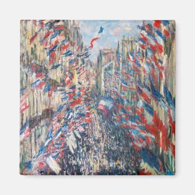 Claude Monet - La Rue Montorgueil - Paris Magnet (Vorne)