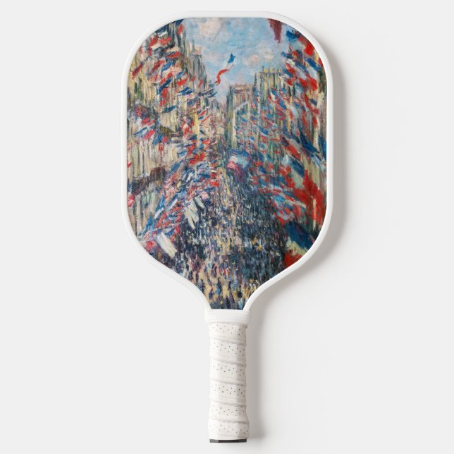 Claude Monet - La Rue Montorgueil - Paris Pickleball Schläger (Vorderseite)