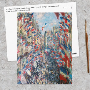 Claude Monet - La Rue Montorgueil - Paris Postkarte