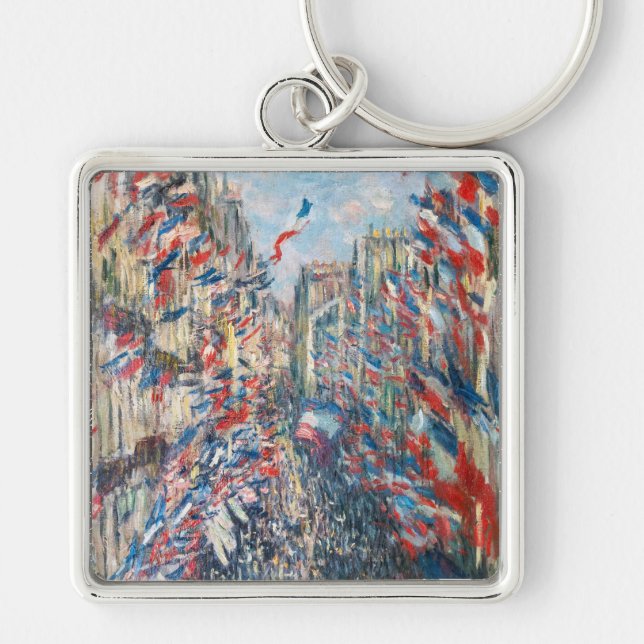 Claude Monet - La Rue Montorgueil - Paris Schlüsselanhänger (Vorne)