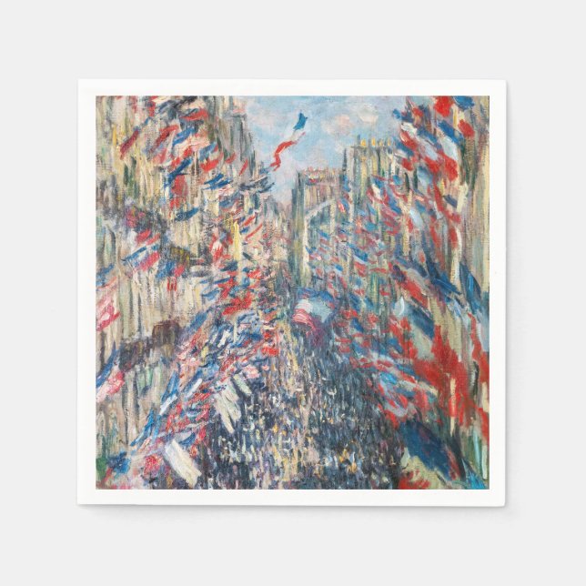 Claude Monet - La Rue Montorgueil - Paris Serviette (Vorderseite)