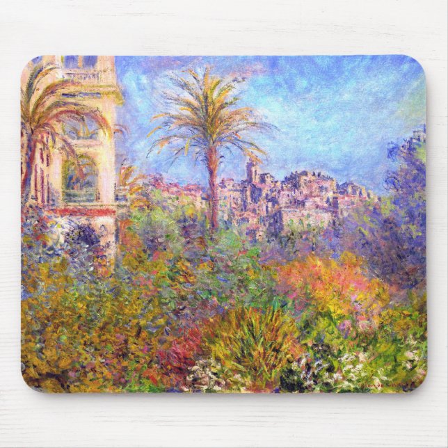 Claude Monet: Landhäuser bei Bordighera Mousepad (Vorne)