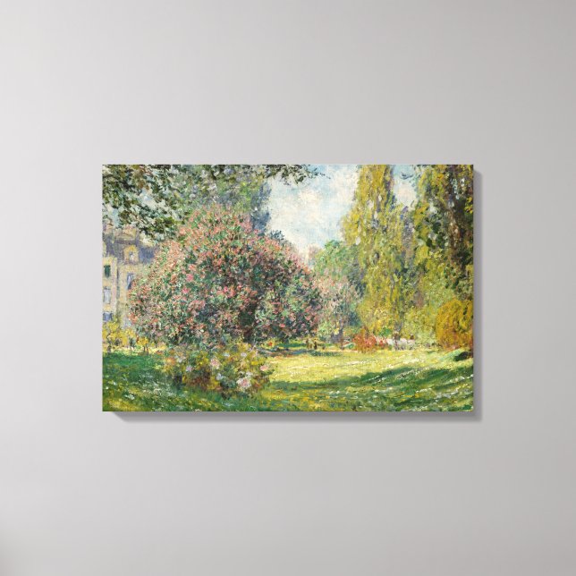 Claude Monet - Landschaft: Der Parc Monceau Leinwanddruck (Vorderseite)