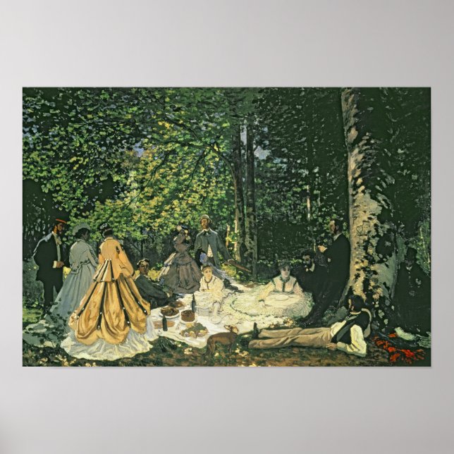 Claude Monet | Le Dejeuner sur l'Herbe, 1865-1866 Poster (Vorne)