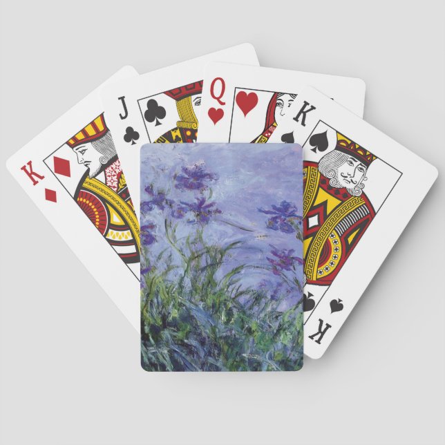 Claude Monet Lila Irises Spielkarten (Rückseite)