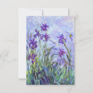 Claude Monet - Lila Schwertlilien / Iris Mauves Dankeskarte
