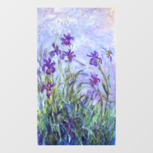 Claude Monet - Lila Schwertlilien / Iris Mauves Fensteraufkleber