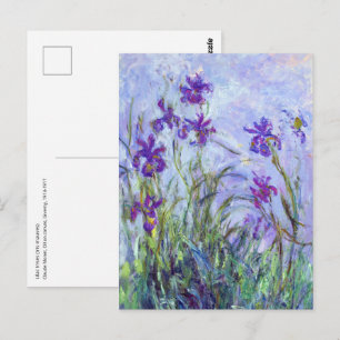 Claude Monet - Lila Schwertlilien / Iris Mauves Postkarte