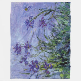 Claude Monet Lilac Irises Fleecedecke
