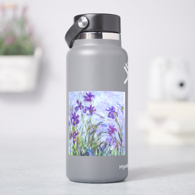 Claude Monet - Lilac Irises / Iris Mauves Aufkleber (HydroFlask)