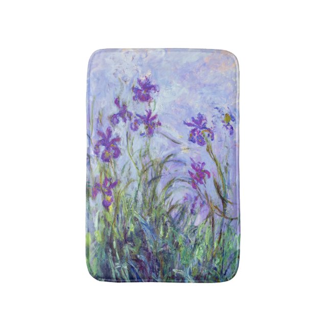 Claude Monet - Lilac Irises / Iris Mauves Badematte (Vorderseite Vertikal)