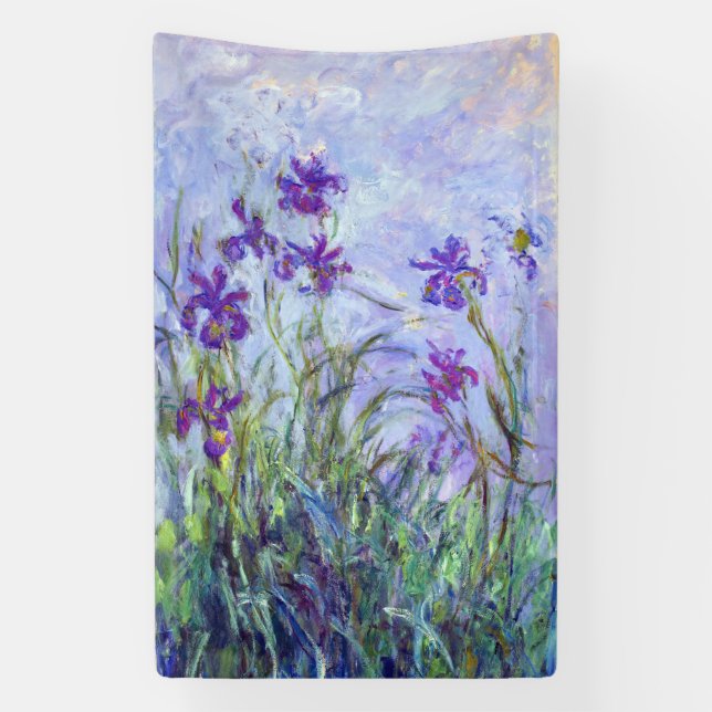 Claude Monet - Lilac Irises / Iris Mauves Banner (Vertikal)