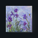 Claude Monet - Lilac Irises / Iris Mauves Button<br><div class="desc">Lilac Irises / Iris Mauves - Claude Monet,  1914-1917</div>