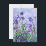 Claude Monet - Lilac Irises / Iris Mauves Dankeskarte<br><div class="desc">Lilac Irises / Iris Mauves - Claude Monet,  1914-1917</div>