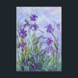 Claude Monet - Lilac Irises / Iris Mauves Dankeskarte<br><div class="desc">Lilac Irises / Iris Mauves - Claude Monet,  1914-1917</div>