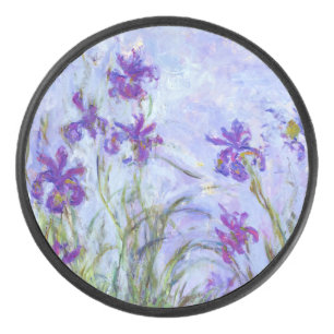 Claude Monet - Lilac Irises / Iris Mauves Eishockey Puck