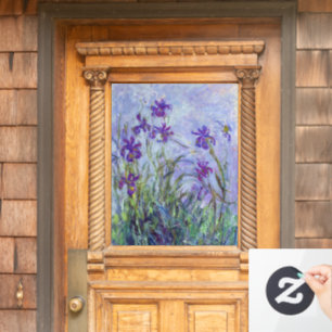 Claude Monet - Lilac Irises / Iris Mauves Fensteraufkleber
