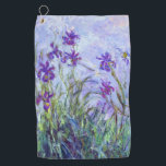 Claude Monet - Lilac Irises / Iris Mauves Golfhandtuch<br><div class="desc">Lilac Irises / Iris Mauves - Claude Monet,  1914-1917</div>