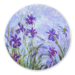 Claude Monet - Lilac Irises / Iris Mauves Keramikknauf