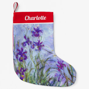 Claude Monet - Lilac Irises / Iris Mauves Kleiner Weihnachtsstrumpf