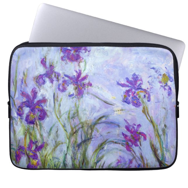 Claude Monet - Lilac Irises / Iris Mauves Laptopschutzhülle (Vorderseite)