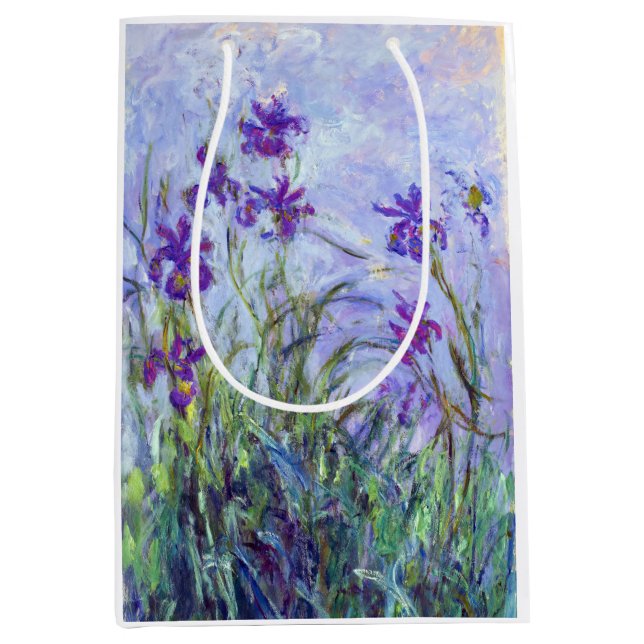 Claude Monet - Lilac Irises / Iris Mauves Mittlere Geschenktüte (Vorderseite)