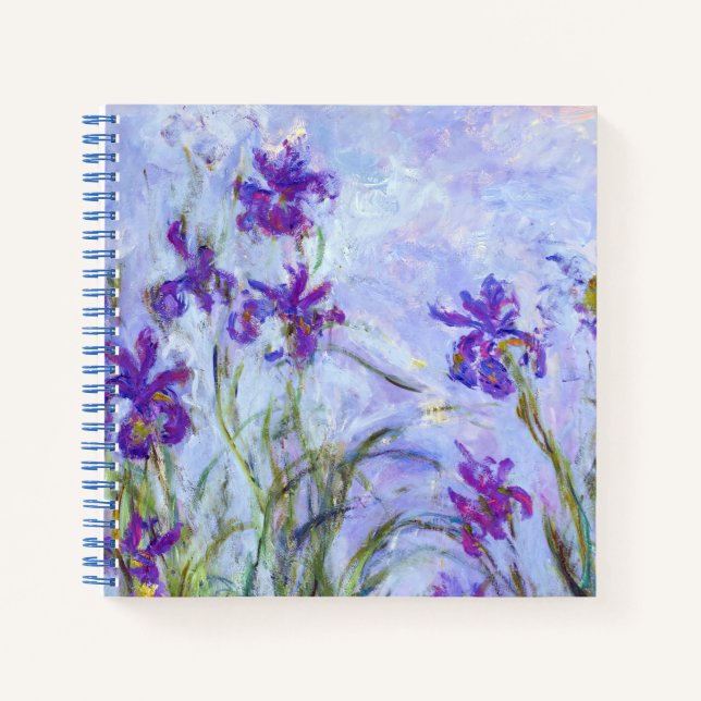 Claude Monet - Lilac Irises / Iris Mauves Notizbuch (Vorderseite)