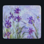 Claude Monet - Lilac Irises / Iris Mauves Schneidebrett<br><div class="desc">Lilac Irises / Iris Mauves - Claude Monet,  1914-1917</div>