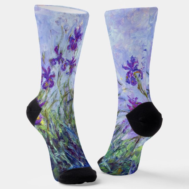 Claude Monet - Lilac Irises / Iris Mauves Socken (Gewinkelt)