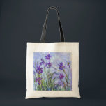 Claude Monet - Lilac Irises / Iris Mauves Tragetasche<br><div class="desc">Lilac Irises / Iris Mauves - Claude Monet,  1914-1917</div>