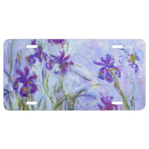 Claude Monet - Lilac Irises / Iris Mauves US Nummernschild