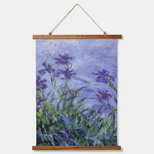 Claude Monet Lilac Irises Wandteppich Mit Holzrahmen