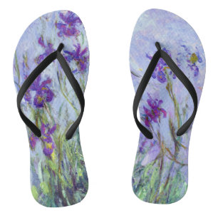 Claude Monet - Lilafarbene Schwertlilien / Iris Ma Flip Flops