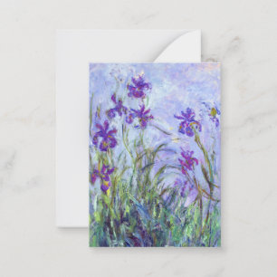 Claude Monet - Lilafarbene Schwertlilien / Iris Ma Mitteilungskarte