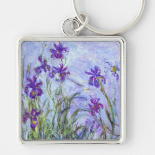 Claude Monet - Lilafarbene Schwertlilien / Iris Ma Schlüsselanhänger