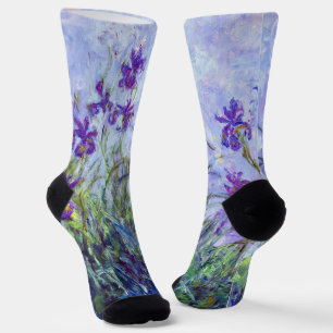 Claude Monet - Lilafarbene Schwertlilien / Iris Ma Socken