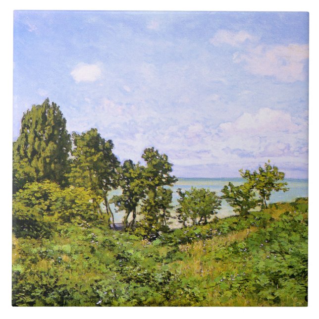 Claude Monet Malerei, Am Meer, Fliese (Vorderseite)