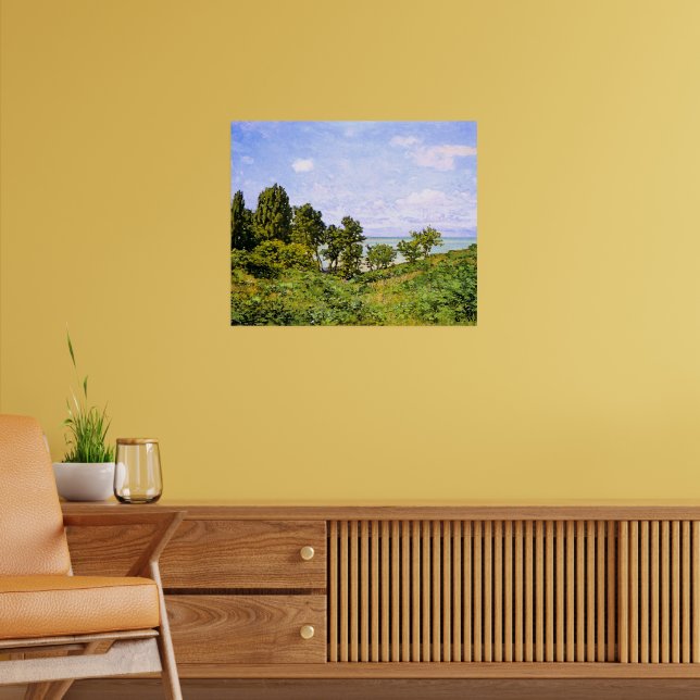 Claude Monet Malerei am Meer, Poster (Wohnzimmer 2)